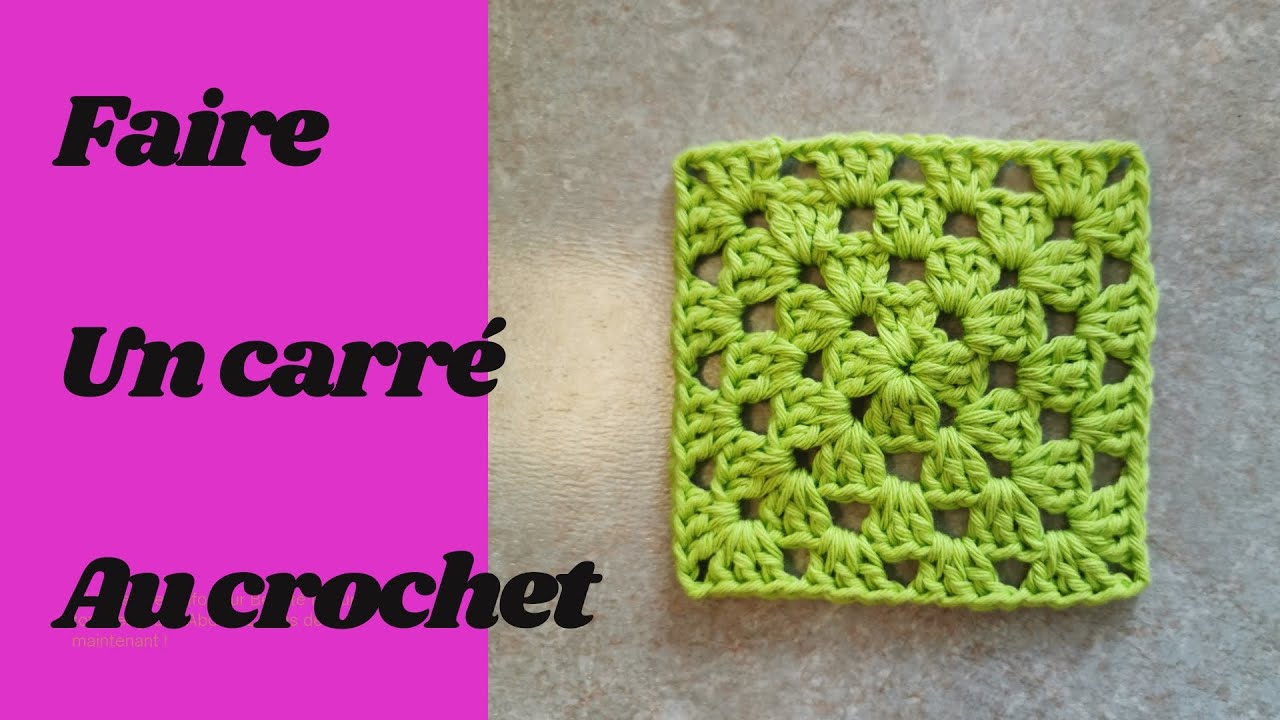 Faire un carré au crochet, granny square crochet 2