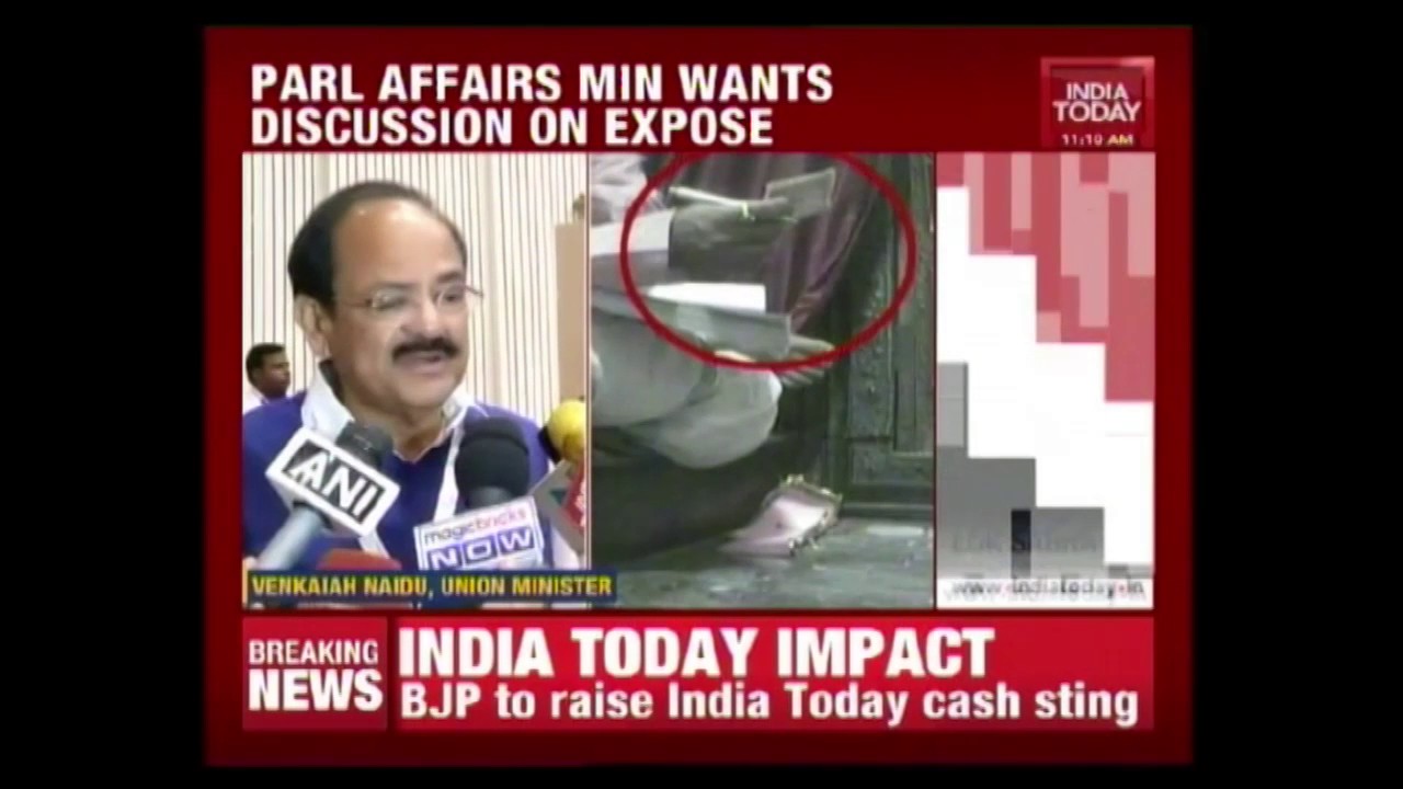 BJP To Raise India Today Sting In Parliament