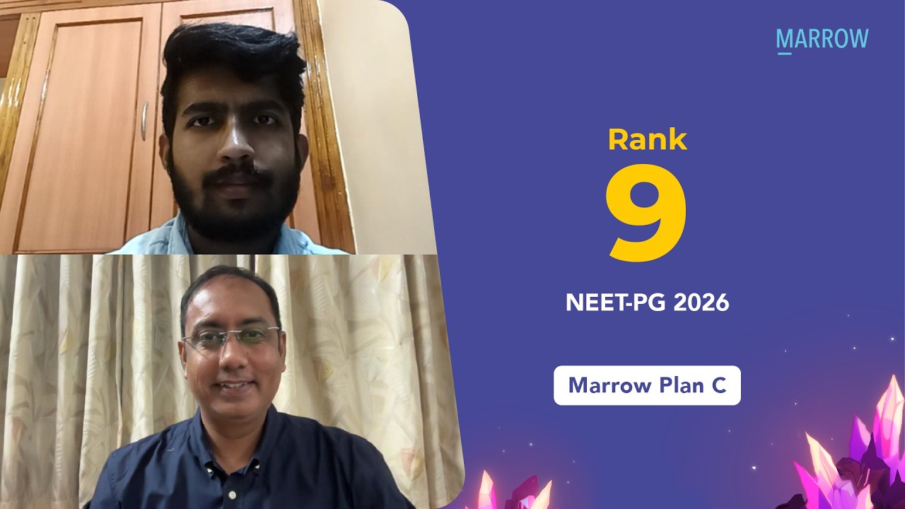 9-е место, NEET-PG 2026, доктор Даршан (План C) делится стратегией подготовки с доктором Мухмохитом