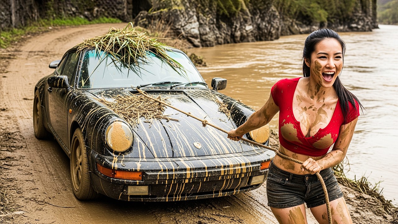 Genius Female Ceo Found an Old Car by the River – Could This Really Be a Porsche 911?