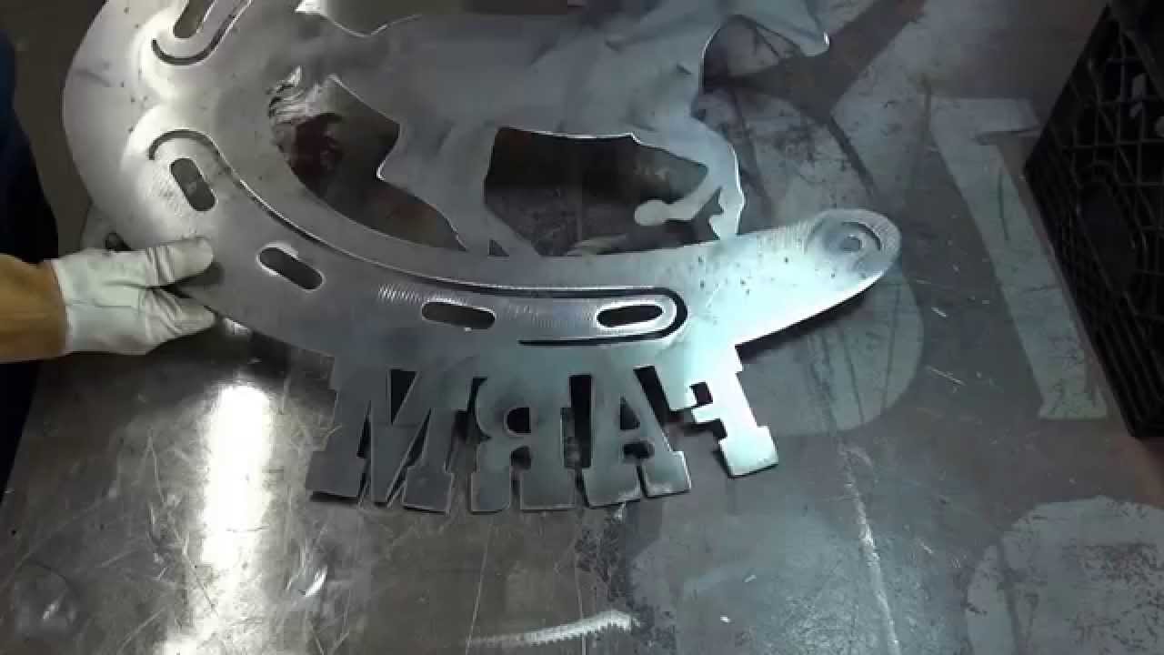 Dross (Slag) Removal on Plasma Cut Steel Sign