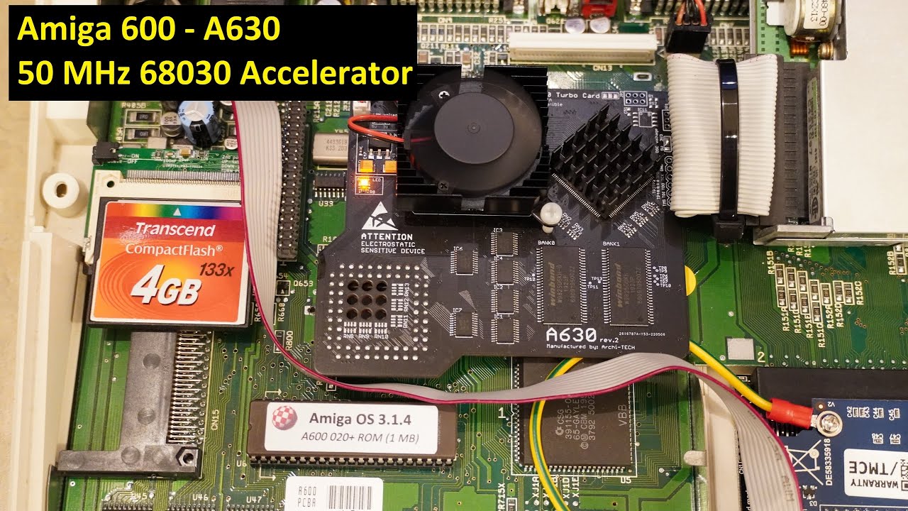New Amiga 600 Accelerator - The A630 (68030@50 MHz with 64 MB of RAM)