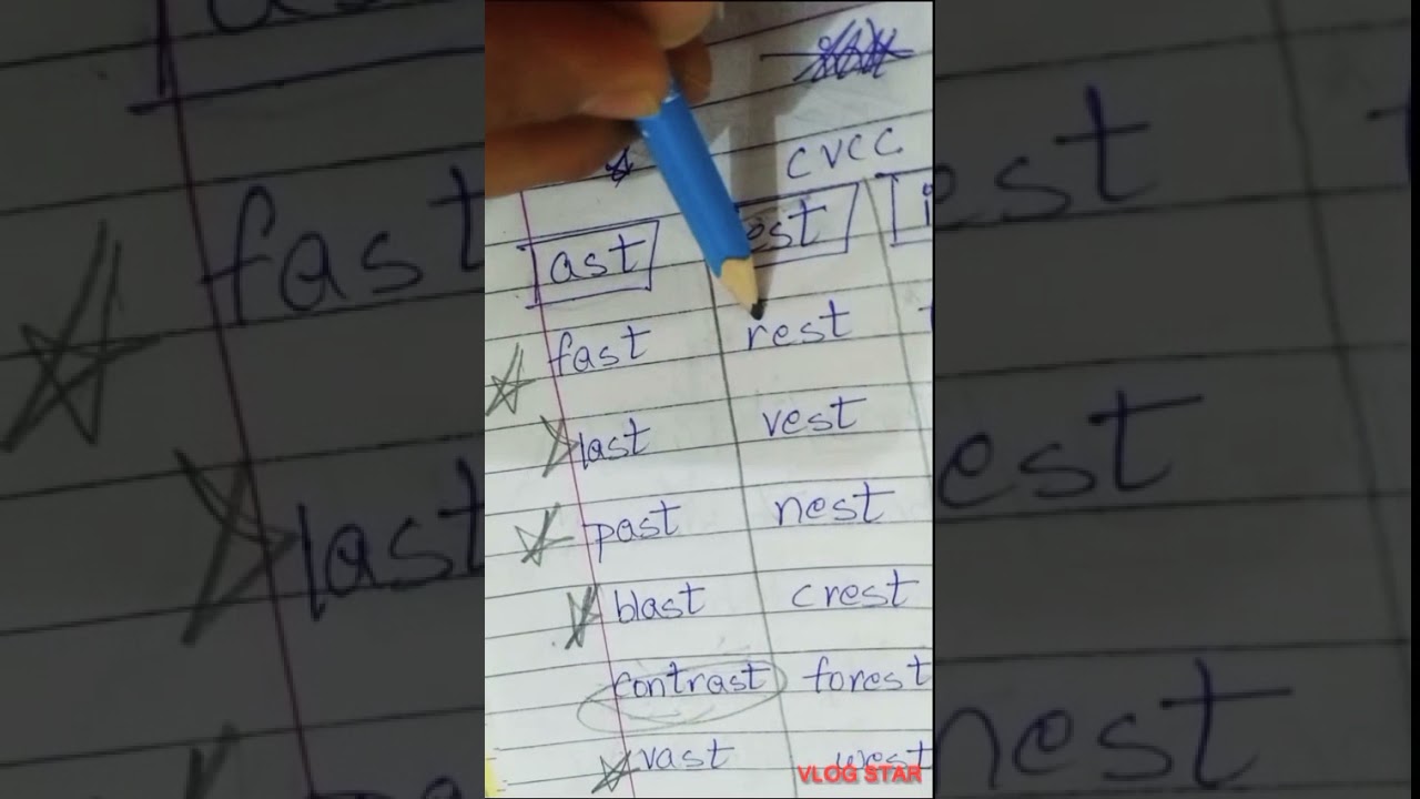 CVCC family words - est words list - est sound words list #cvcc #cvccwords #cvccwordslist #estwords