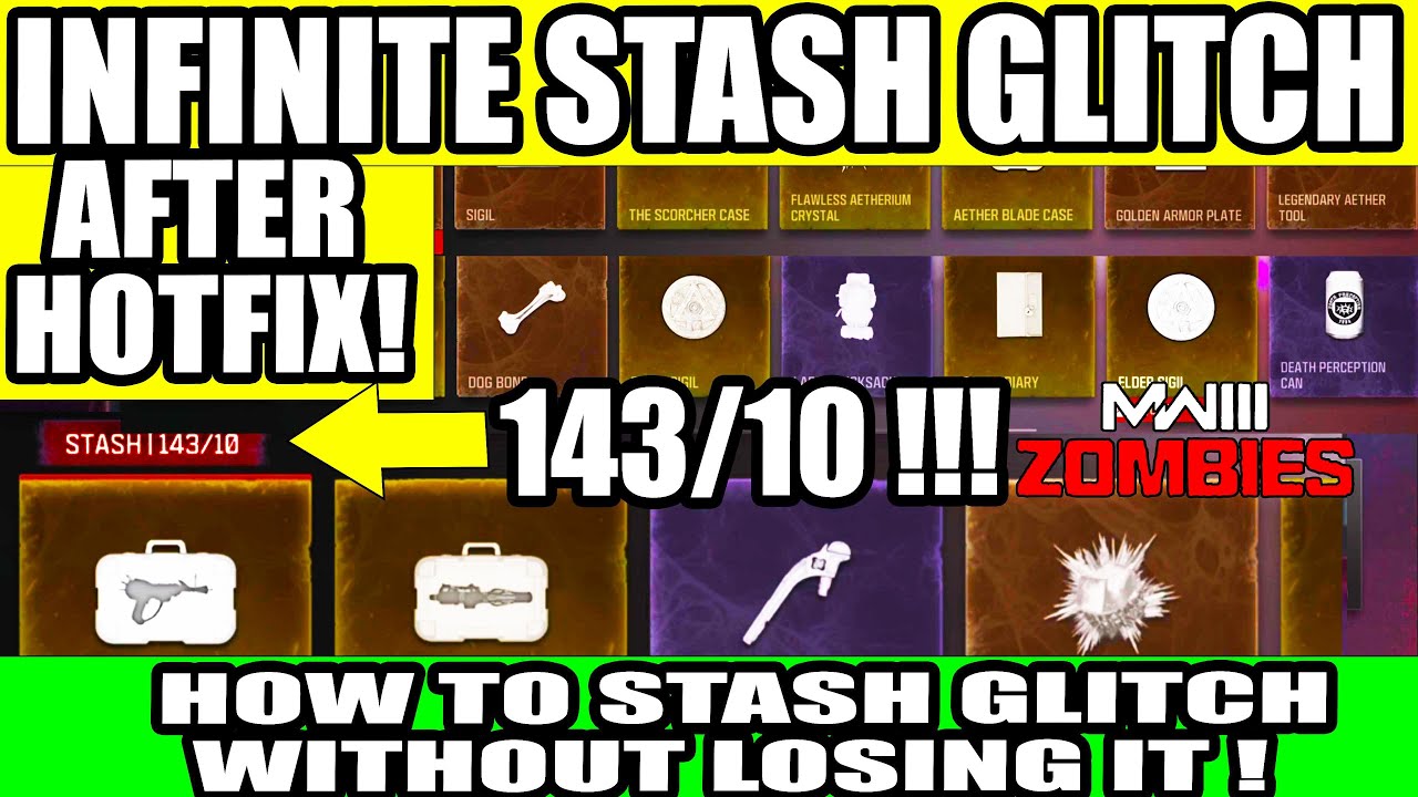 MW3 Zombies Glitch: NEW INFINITE STASH GLITCH Zombie ITEMS After Patch! MWZ STASH GLITCH Zombies MW3