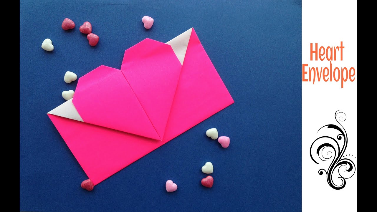 Heart Envelope 💌 from A4 sheet (Valentine special) - DIY Origami Tutorial by Paper Folds ❤️