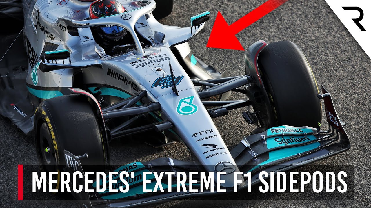 Радикально новые боковые понтоны Mercedes для Формулы-1 стали причиной первых технических дебатов 2022 года