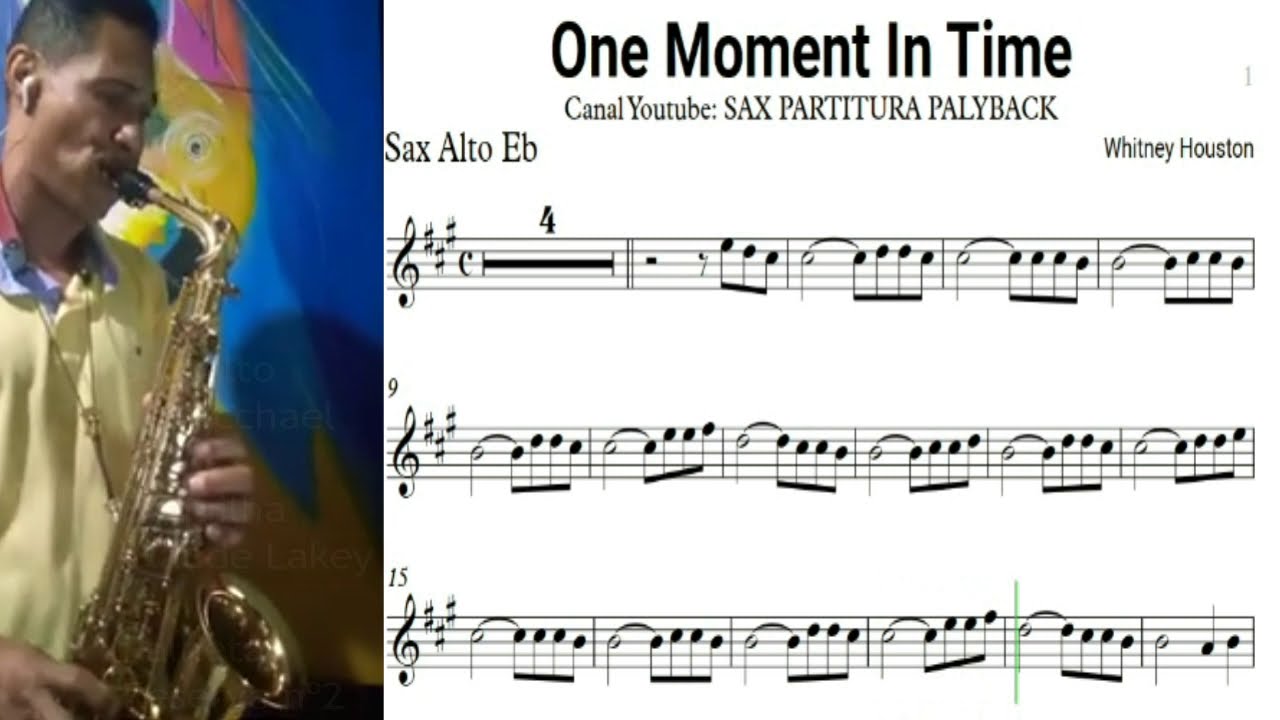 One Moment In Time - Partitura Sax Alto - Whitney Houston