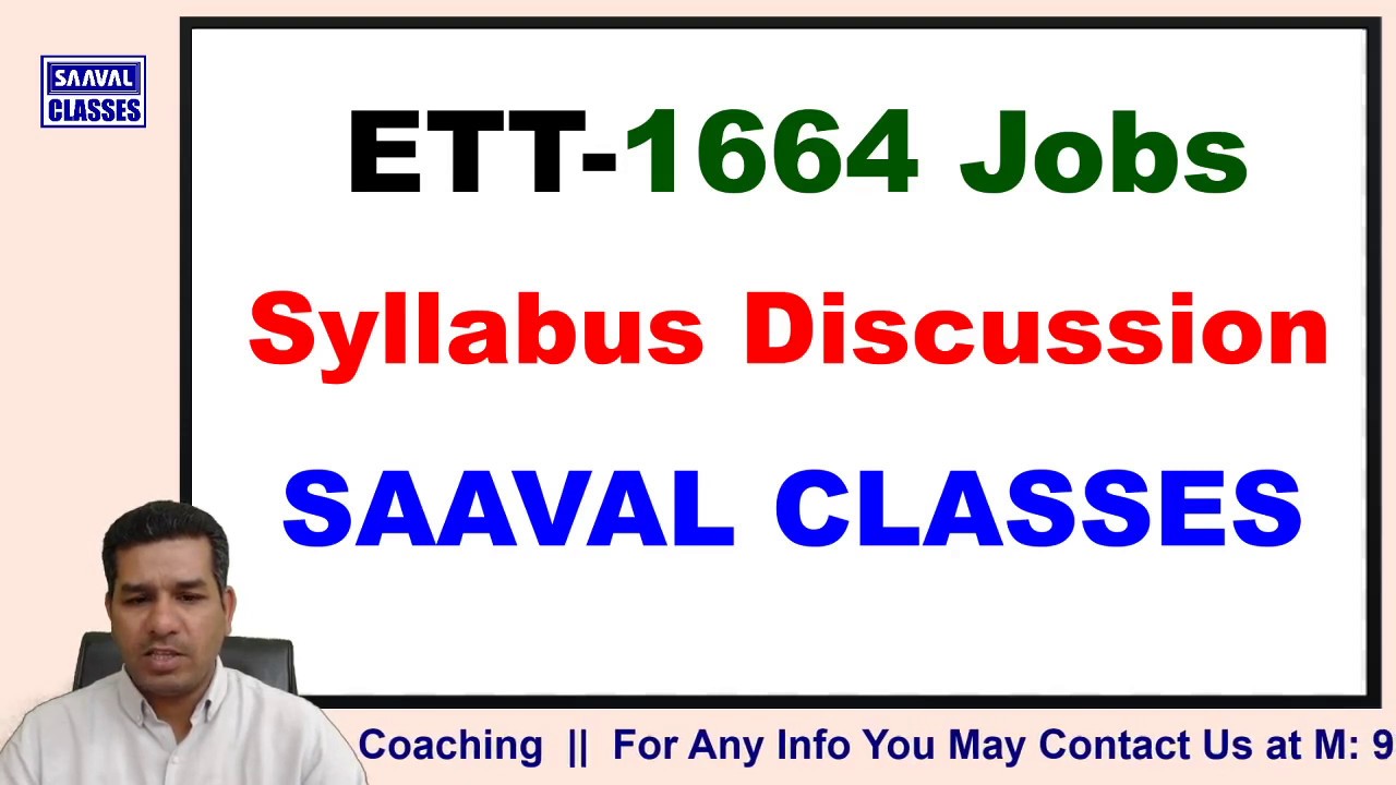 ETT Syllabus+Online Coaching