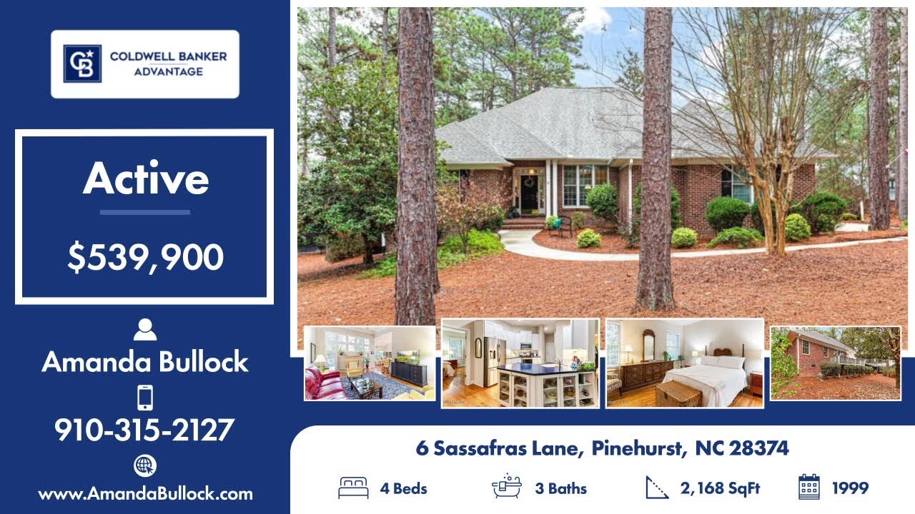 Active in 6 Sassafras Lane, Pinehurst, NC 28374 Contact me for a showing!