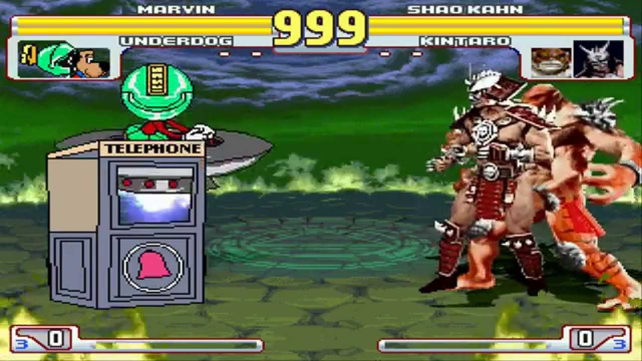 Marvin & Underdog vs Shao Kahn & Kintaro MUGEN Battle!!!