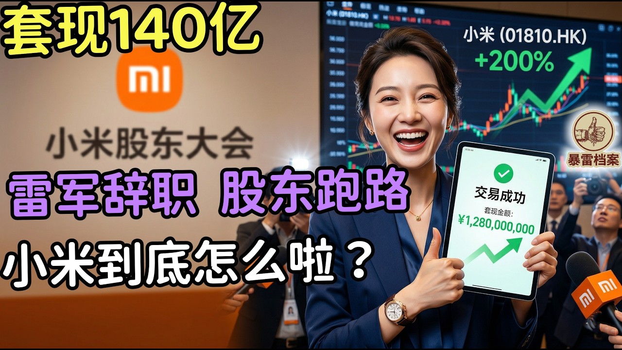 雷军辞职，股东套现140亿，资深合伙人退出，小米关店1000家、销量暴跌13%，小米帝国开始塌了