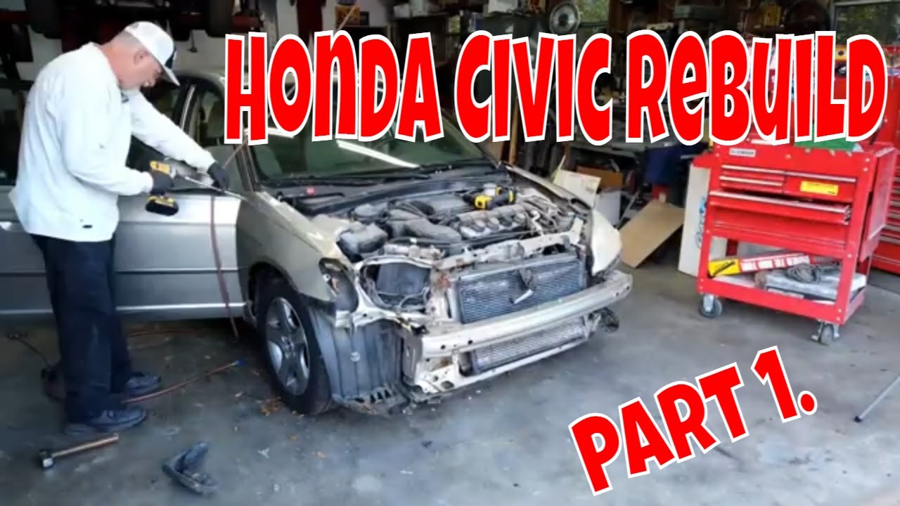 Ремонт Honda Civic, часть 1. Как выполнить ремонт после столкновения.