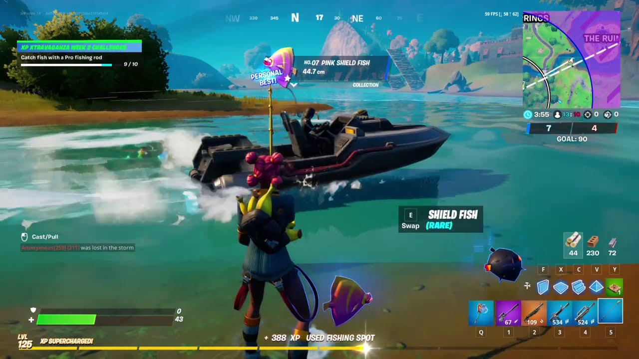 Catch fish with a Pro fishing rod - XP Xtravaganza Week 2 Challenges