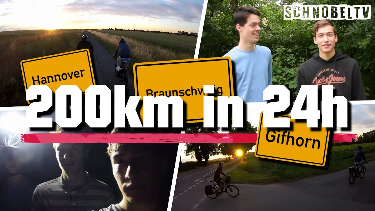 Mit dem Fahrrad in 24h 200km fahren 🚲 | SchnobelTV