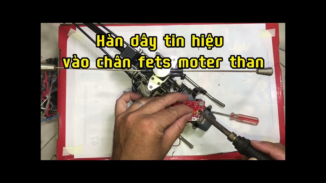 V913 helicopter rc  upgrade brussless tail motor#maybaydieukhien#youtube #modification
