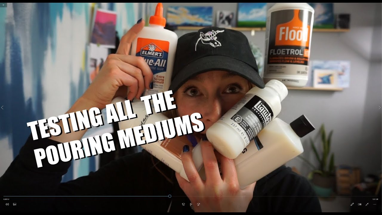 Testing 5 Pouring Mediums - Glue All, Floetrol, Liquitex, Pouring Masters, and Mont Marte