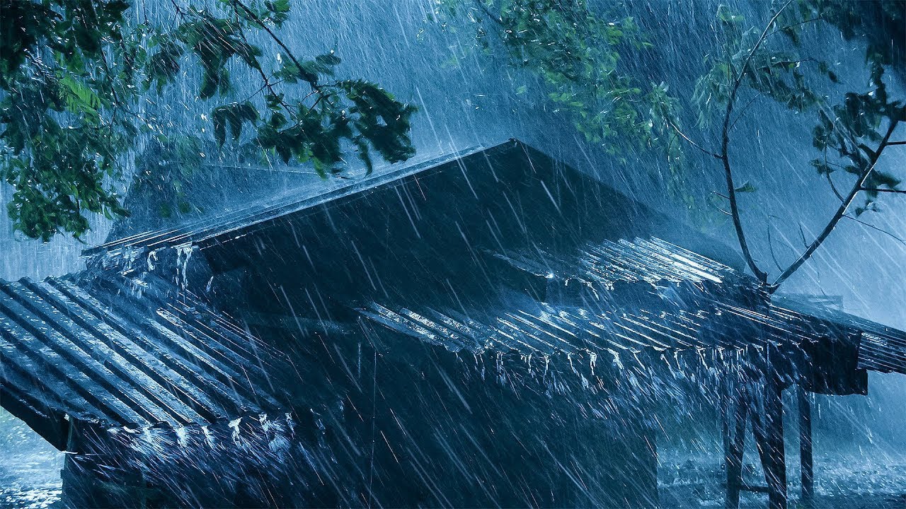 Fall Asleep With The Soothing Sounds Of Rain And Thunder | Brown Noise for Instant Sleep - ASMR