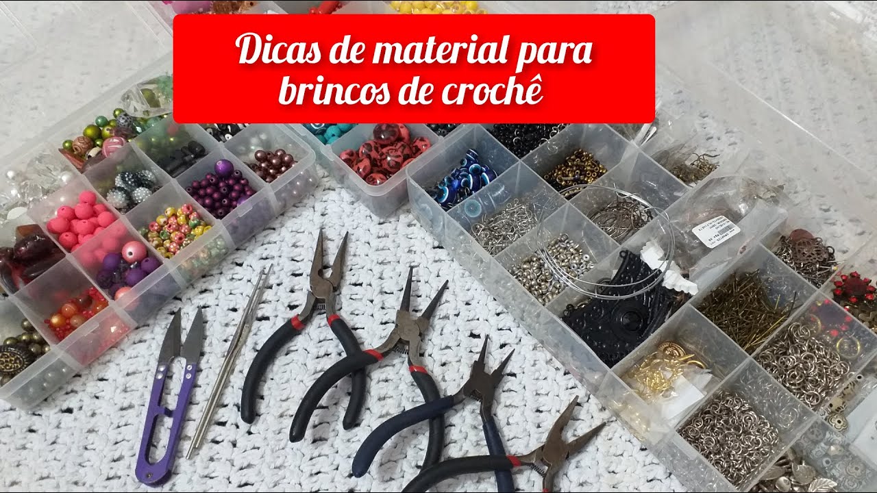 DICAS DE MATERIAL PARA BRINCOS DE CROCHE FÁCIL - CROCHET TUTORIAL PAP #marcialobocroche