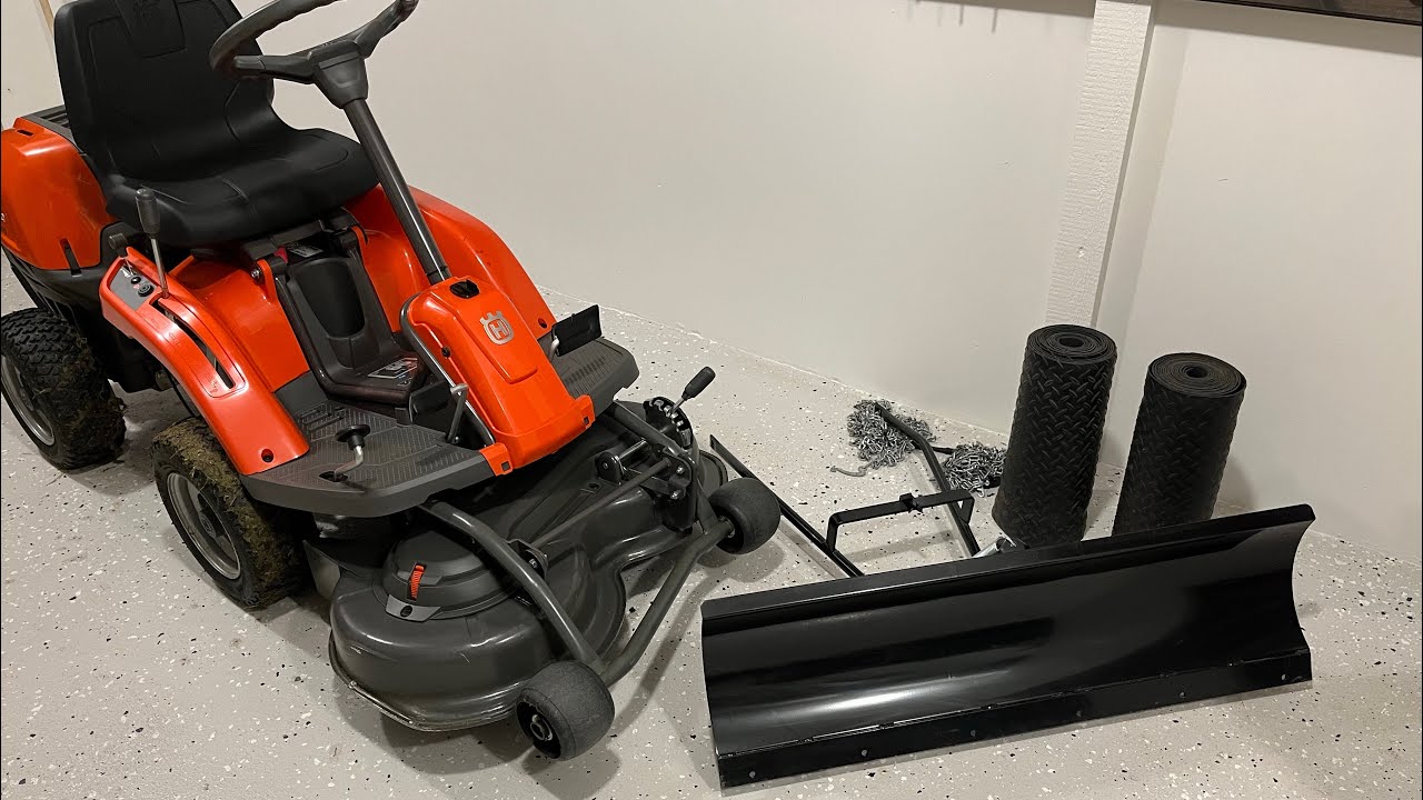 Husqvarna r112 snow plow blade installation