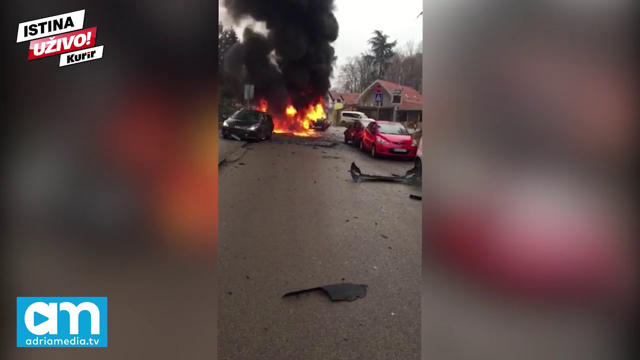 SITROEN U POKRETU RAZNET BOMBOM: Pogledajte trenutak eksplozije na Voždovcu!