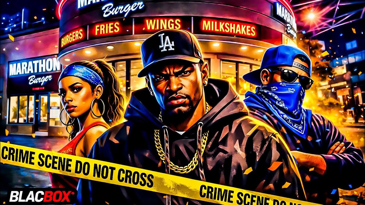 MAN DOWN! The CRIPS SHOOT UP Marathon Burger GRAND OPENING in Long Beach!