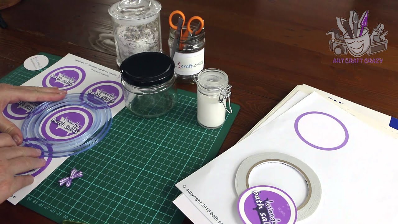 how to make labels for homemade bath salts jars