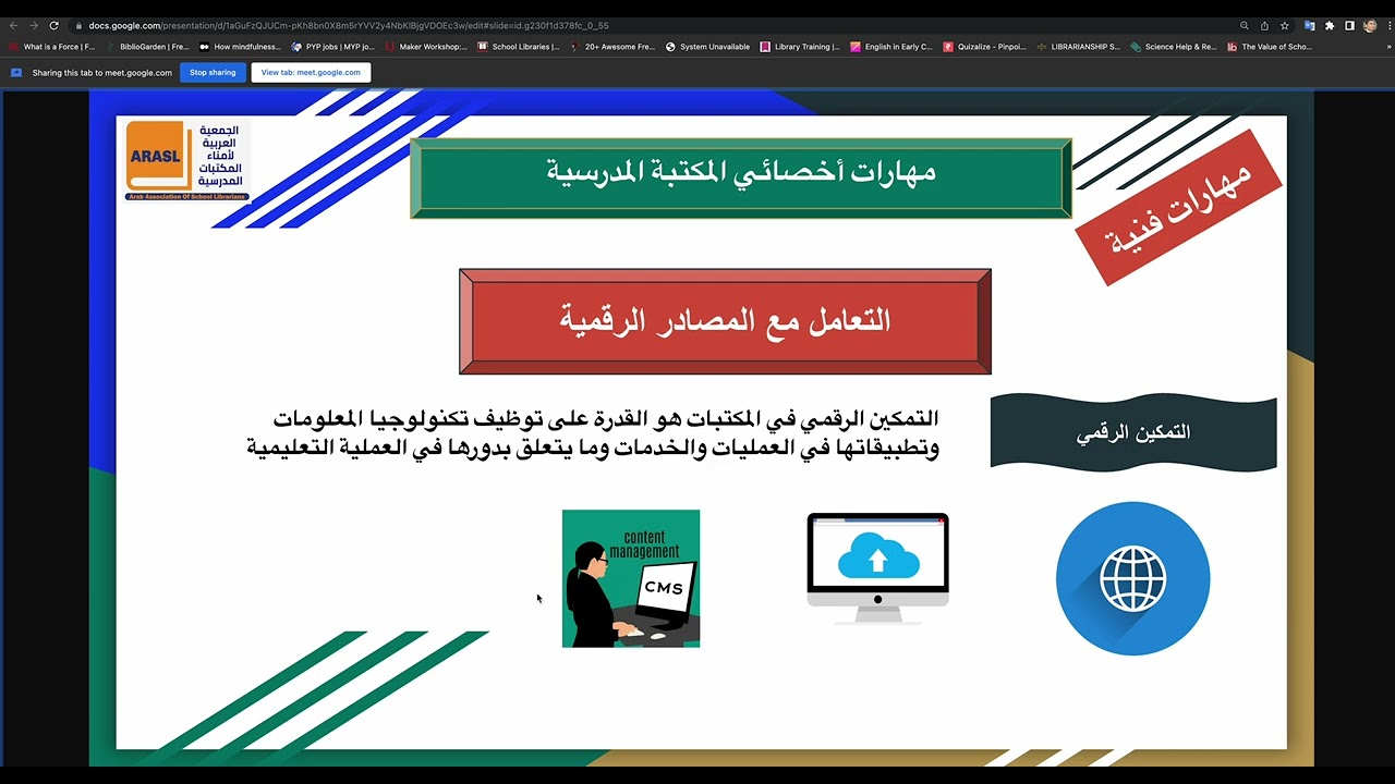 مهارات العمل بالمكتبات المدرسية/ الجزء الثاني