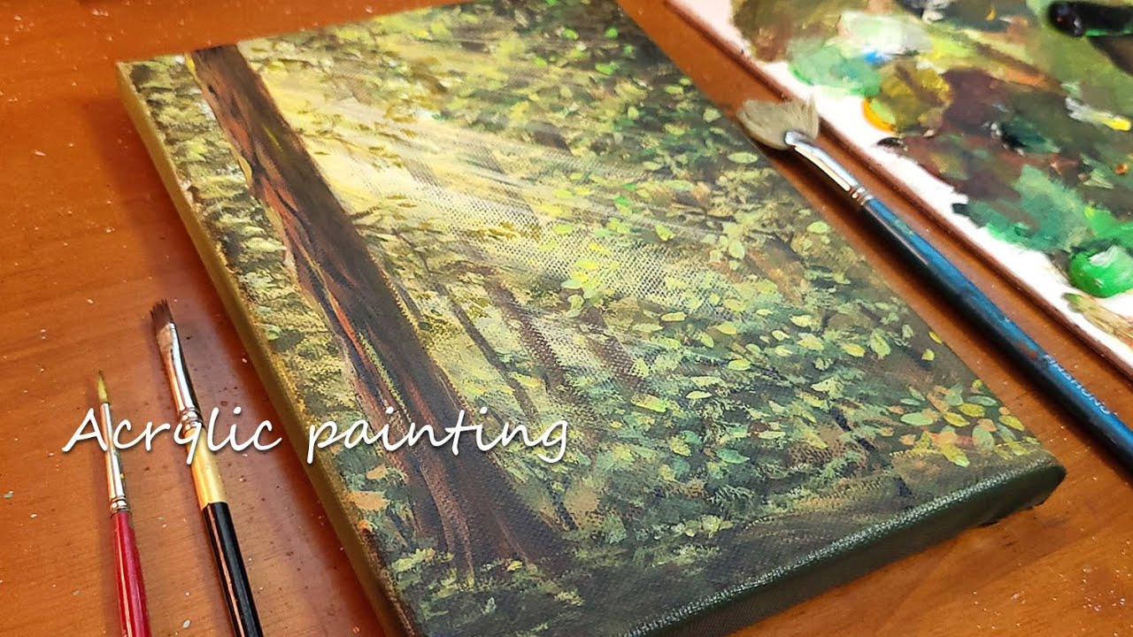 아크릴화 초보자를 위한┃숲 풍경 그리기┃Acrylic painting for beginners┃#109