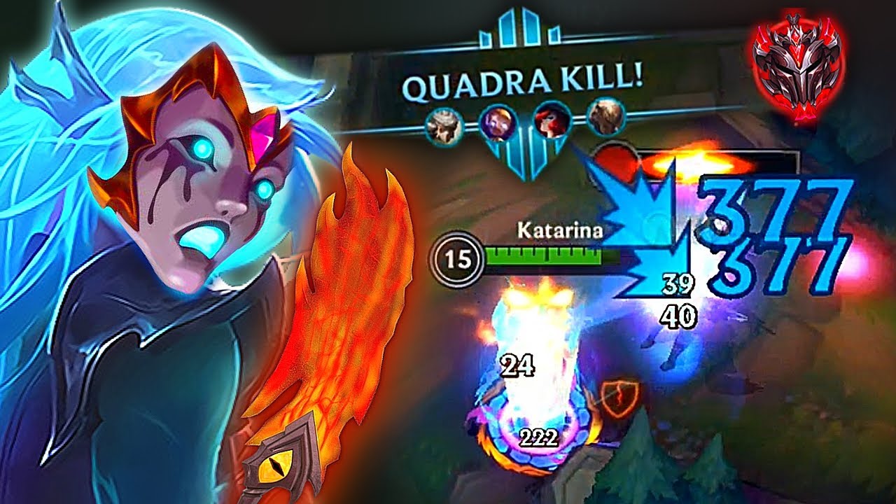 SCARY DEATH'S DANCE KATARINA DESTROYS GRANDMASTERS | WILD RIFT