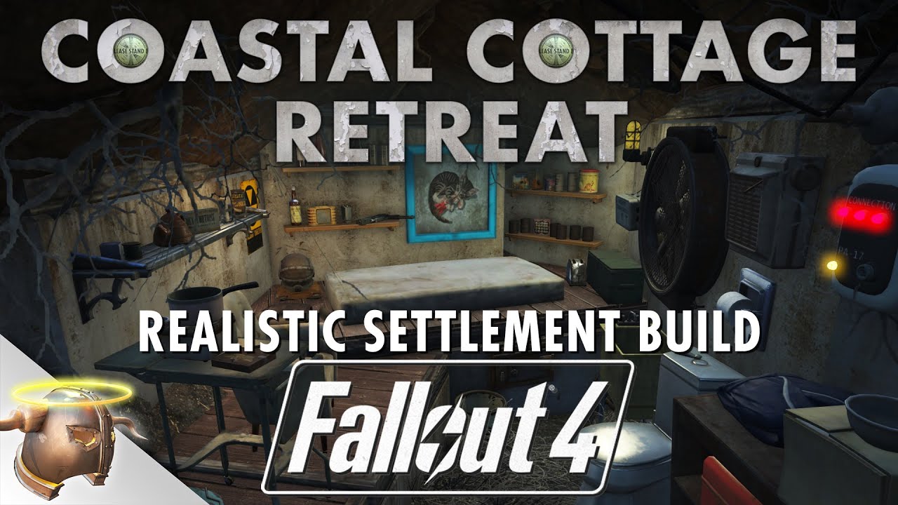 COASTAL COTTAGE BUNKER - Realistic Fallout 4 settlement tour & battle! #ShareEveryWinFallout4