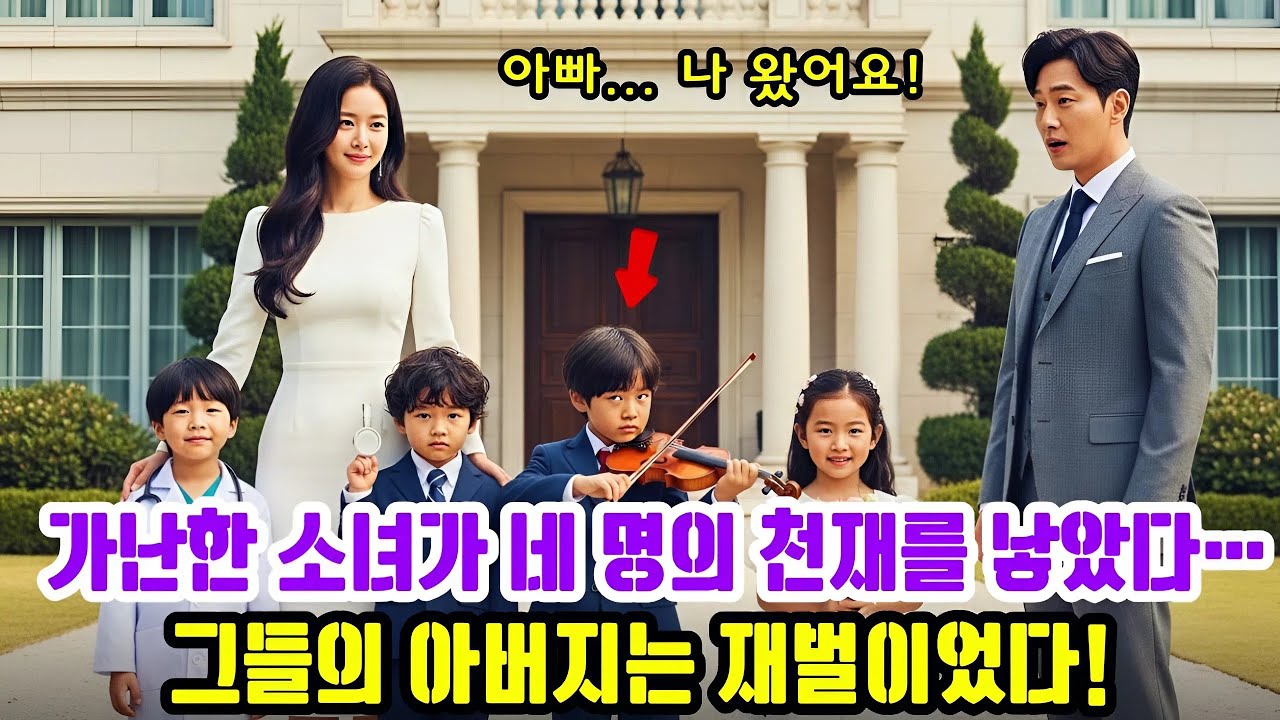 최고 부유한 CEO, 하루 밤 사이 네 명의 아이를 갖다니… 천재 꼬마들이 문을 두드리며: 