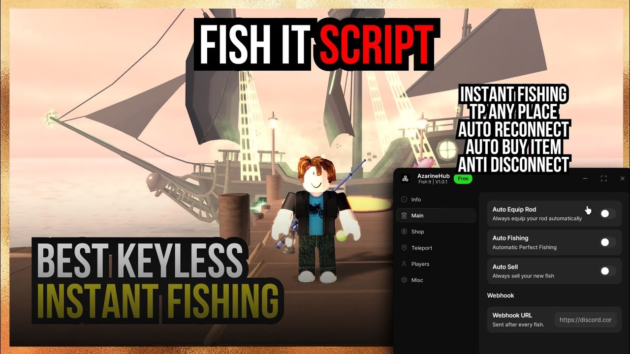 FISH IT SCRIPT Instant Fishing | Anti Disconnect | Auto Reconnect | And Much More Feature!