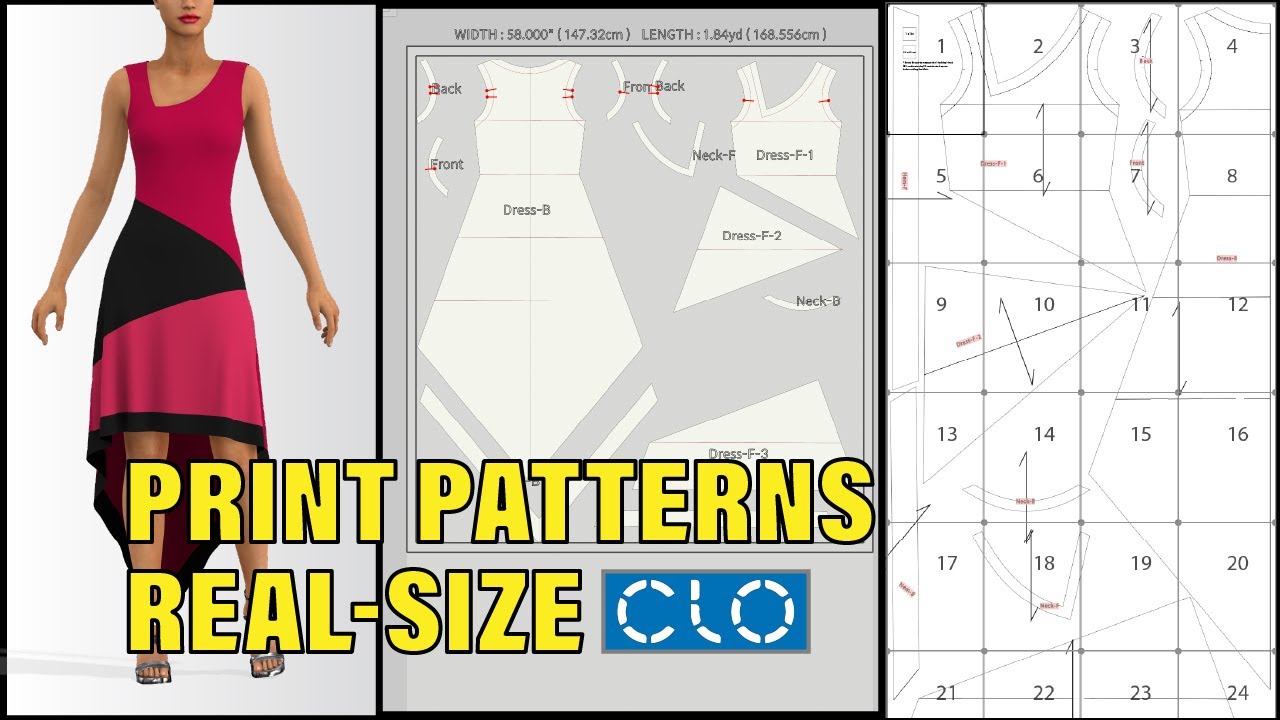 How to Print Real Full Size Patterns in CLO 3D