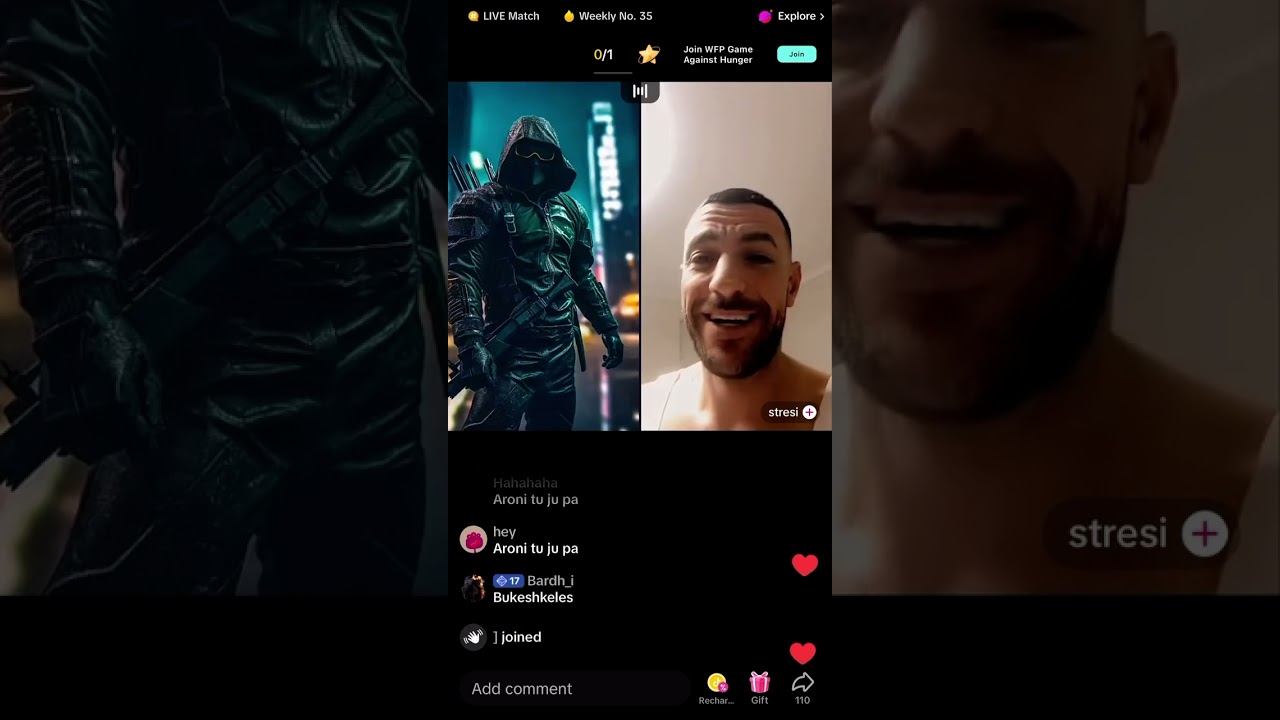 Fabio zihet me Stresin, Stresi del nga live