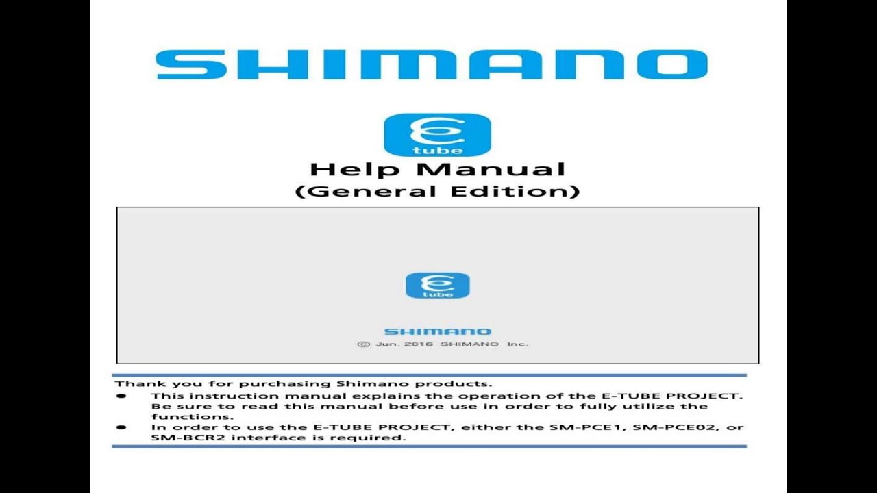 How to use Shimano SM-PCE1 or Shimano SM-PCE02 Порядок применения Shimano SM-PCE1, Shimano SM-PCE02