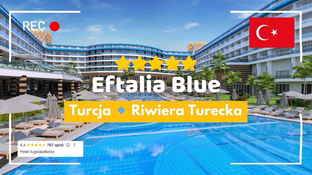🇹🇷 Eftalia Blue 5* – aquapark, Eftalia Island i plaża – Alanya, Turcja #wakacje #turcja #Alanya