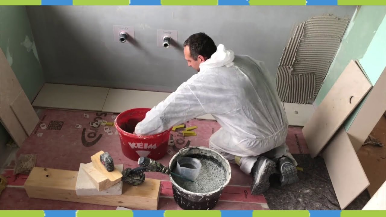 Положить плиточные части 1 плитки известняка
