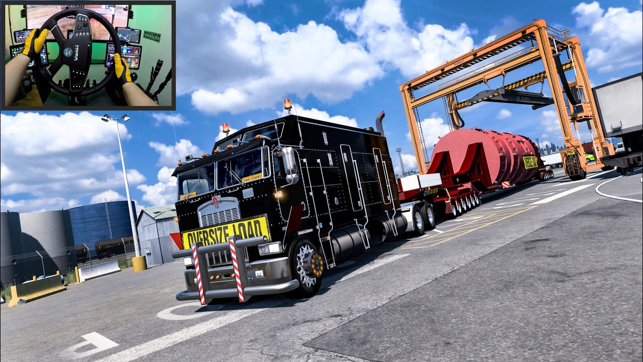 100 Tons Oversized Load Through Challenging Terrain -  American Truck Simulator