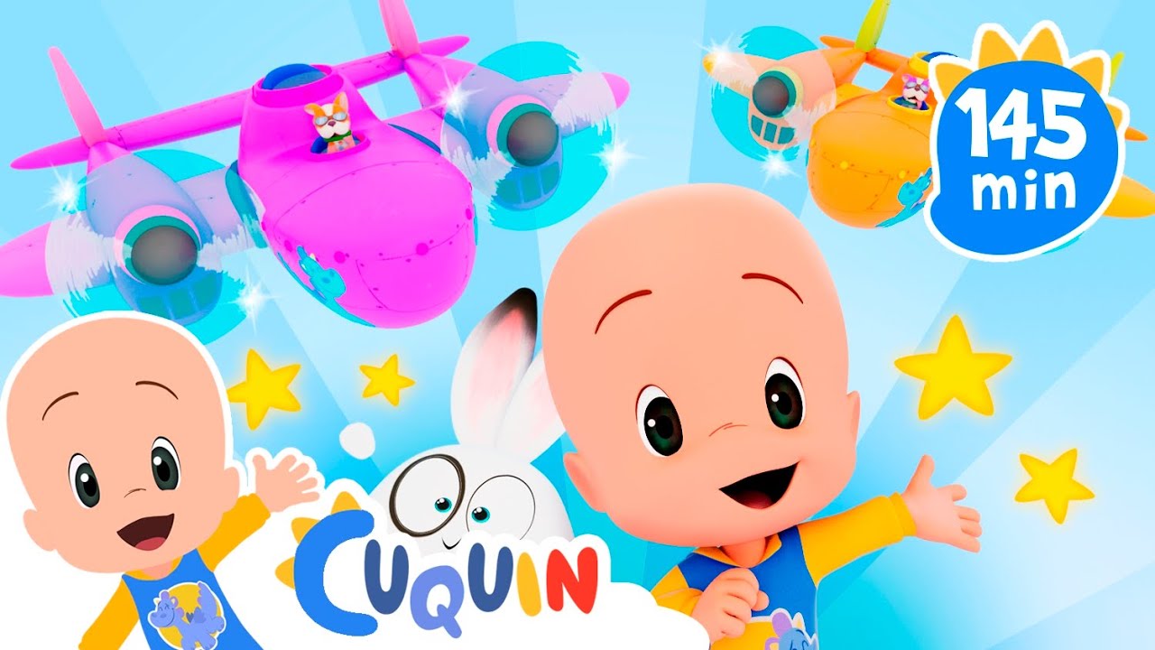 Los aviones de colores y más vídeos educativos de Cuquín | Caricaturas y dibujos animados para bebés