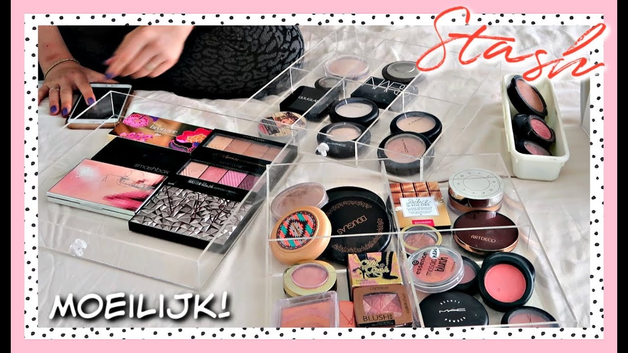 MAKE-UP STASH UITZOEKEN & OPRUIMEN 💖  Blush, Highlighter, Bronzer | Sarah Rebecca