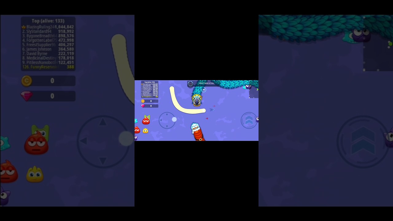WORM ZONE GAME 🎮 PLAy ⏯️📌👑😀 FUNNY VIDEO 😁
