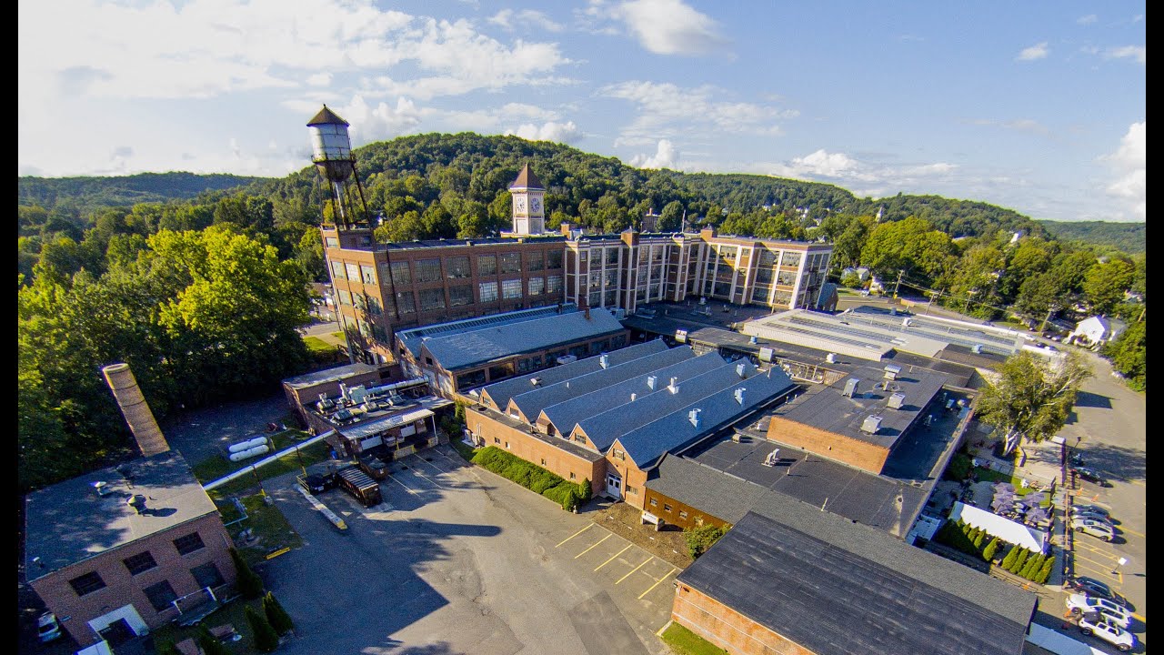 Seth Thomas Clock Factory Drone Flyover, Thomaston, CT