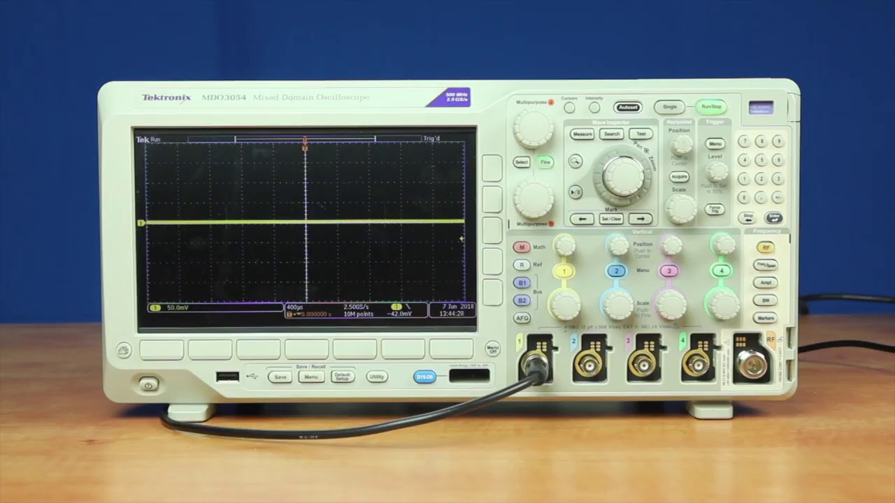 Сравнение частоты дискретизации осциллографа Rigol серии 7000 и Tektronix MDO3000