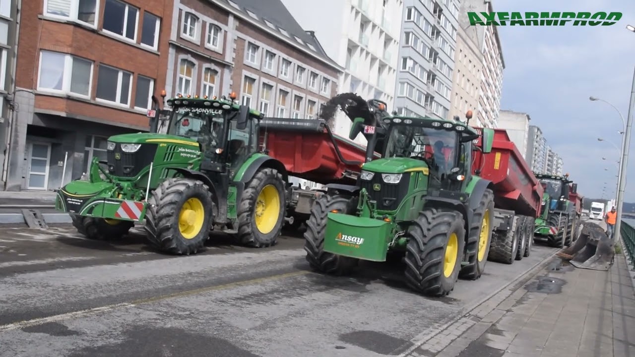 Rabotage avec 2 Wirtgen et 25 tracteurs Fendt, John Deere , NH , Steyr