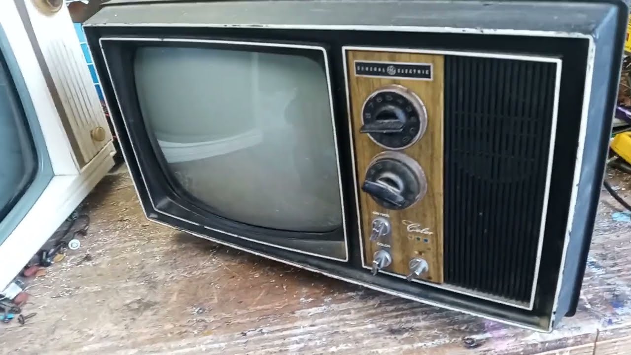 Repair fix of GE porta color tv popping noise when turned on