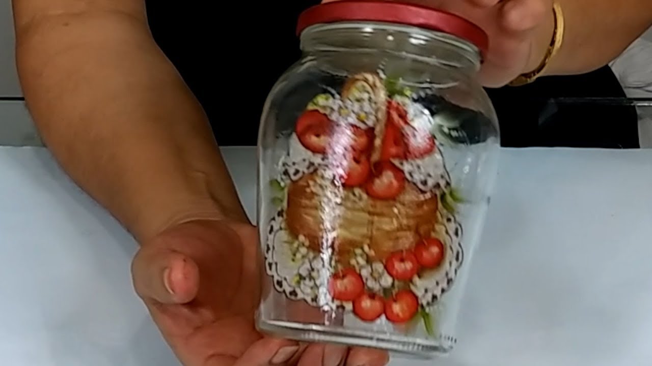 Vidro Decorado PODE LAVAR!!!   -  Artesanato