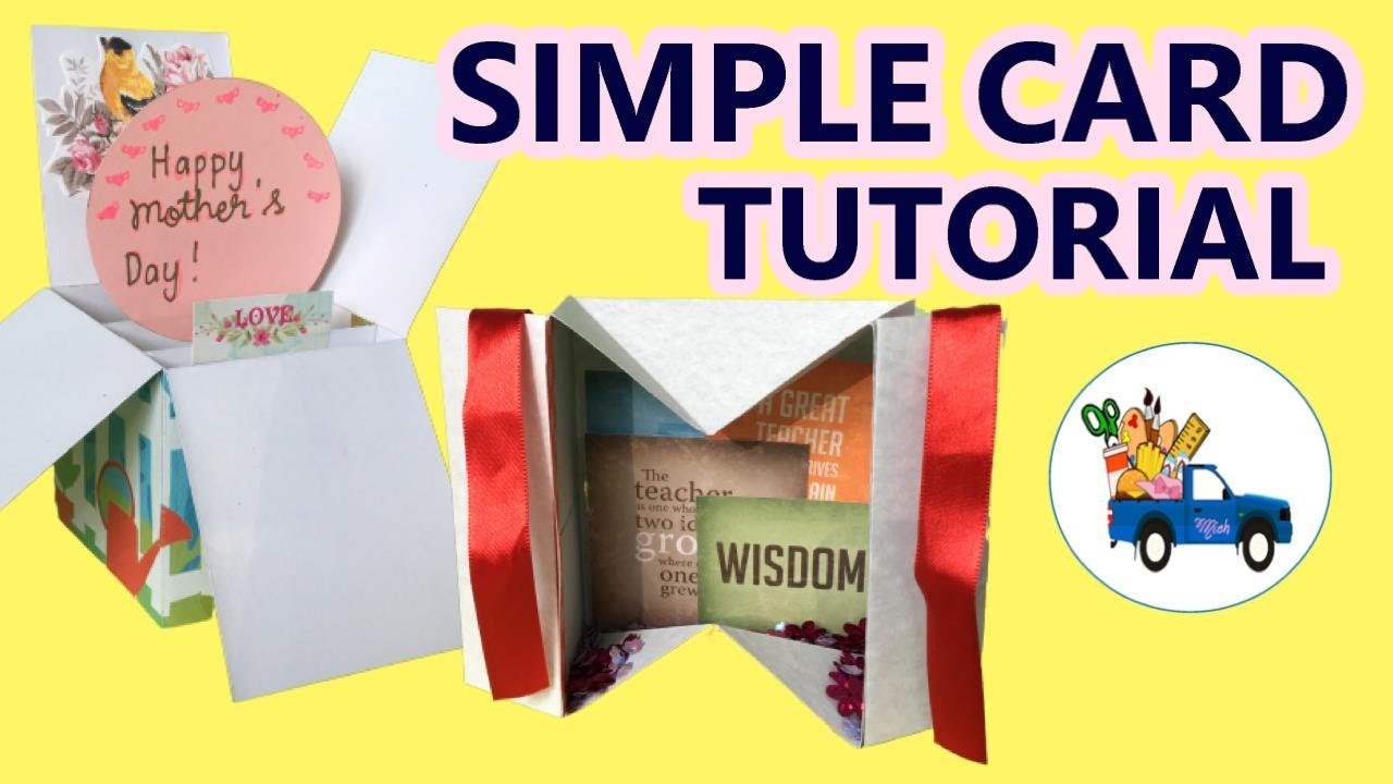 DIY Greeting Card I Pretty Handmade Cards I Simple Card Tutorial