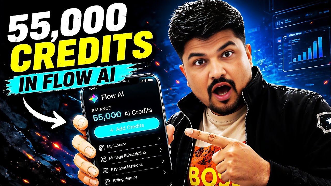 🔥 Flow AI Me 55,000 FREE Credits Kaise Le? 😱 | Create Unlimited AI Videos in 2026