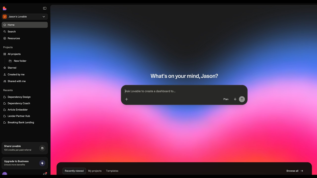 Building an app using Lovable