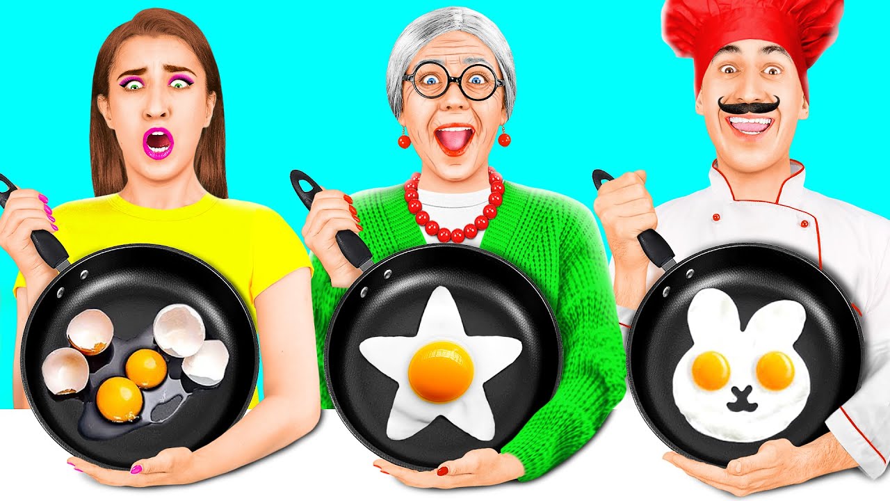 Ja vs Babcia &mdash; Kulinarne Wyzwanie | Zabawne Sytuacje z Jedzeniem od PaRaRa Challenge
